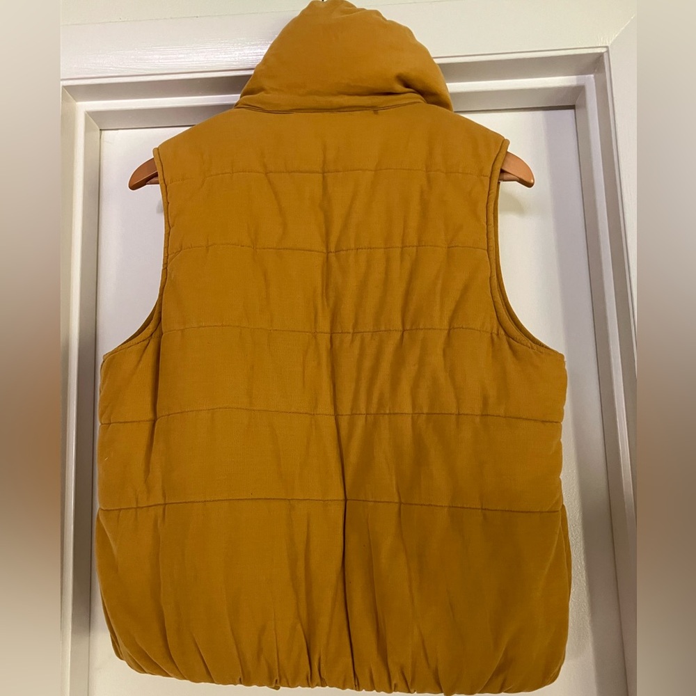 Pilcro Mustard Corduroy Puffer Vest - Picture 3 of 7